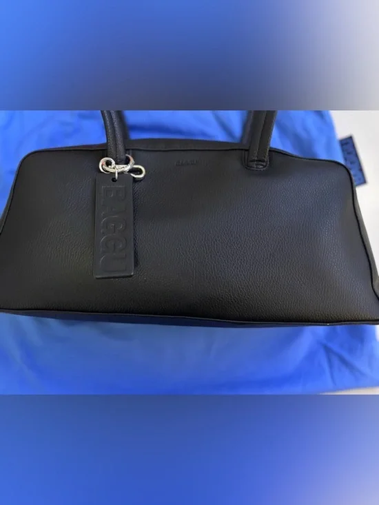 BAGGU Medium Recycled Leather Bowler Bag - Picture 1 of 5